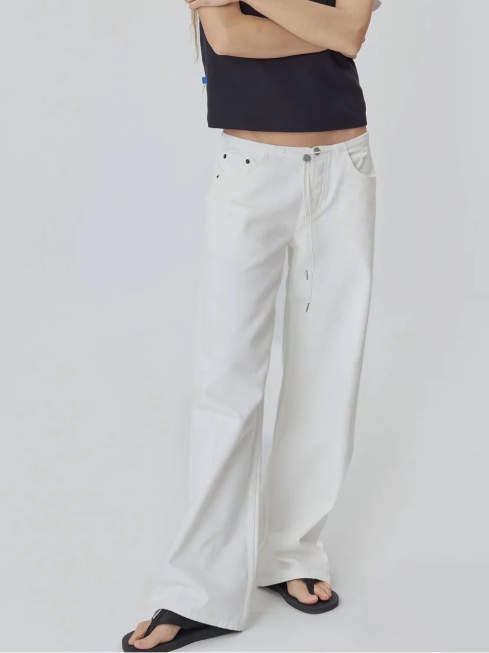 White Wide-Leg Women’s Jeans